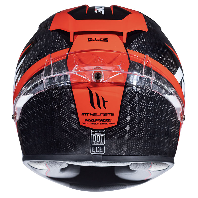 Fibra Mt Helmets Rapide Pro Carbon C5 Nero Rosso 3 Fibra Mt Helmets Rapide Pro Carbon C5 Nero Rosso - immagine 3