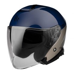 Policarbonato Casco Mt Helmets Thunder 3 Sv Jet Xpert A17 Blu